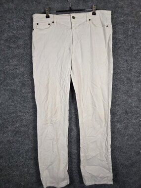 Lauren Ralph Lauren Pants Womens 12 White Corduroy Premier Straight Stains